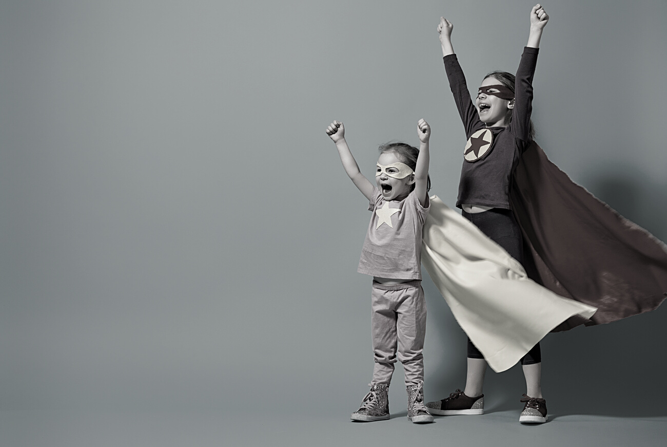 Children Playing Superhero